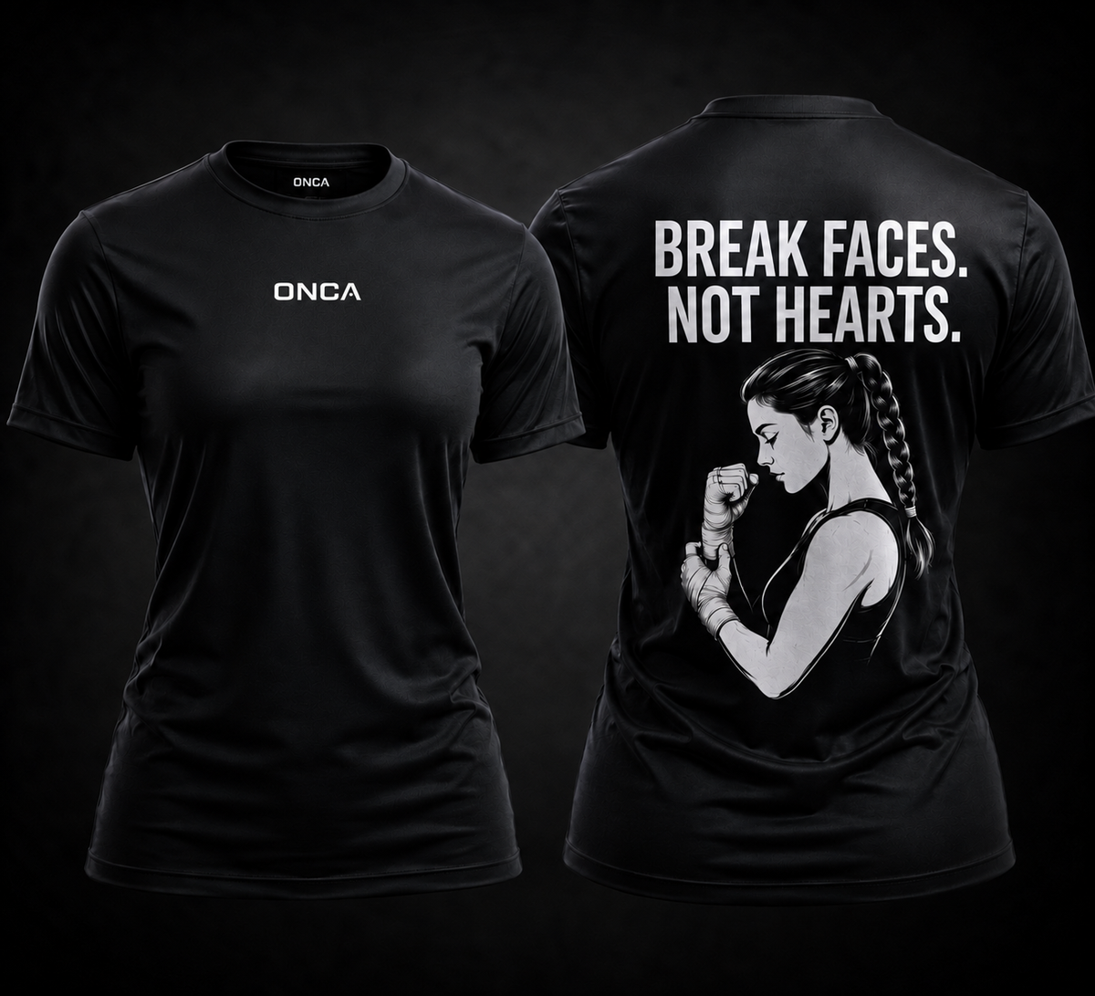 Break Faces Not Hearts — Performance T-Shirt