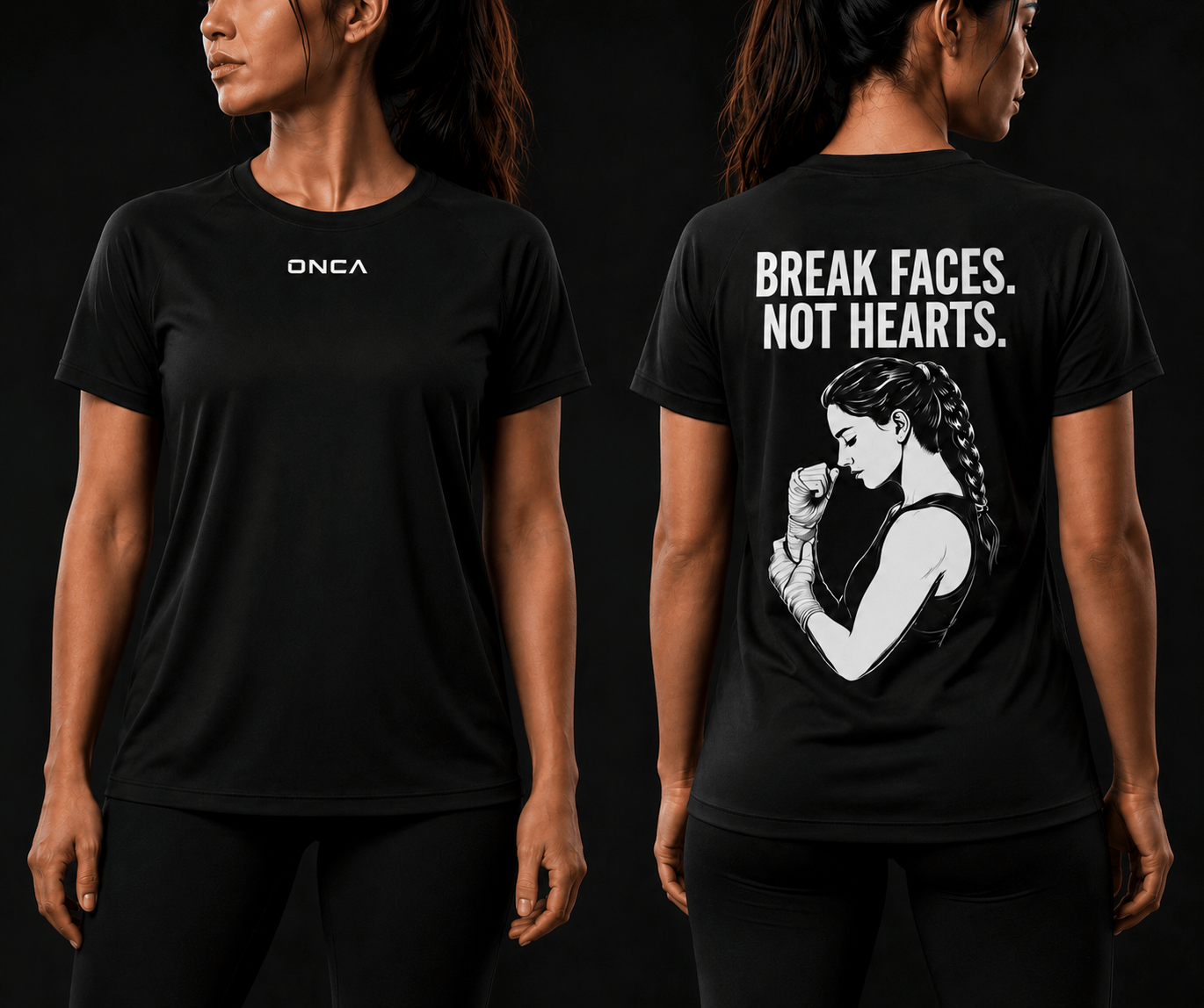 Break Faces Not Hearts — Performance T-Shirt